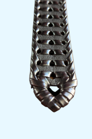 Classic Black-Braided Leather Belt