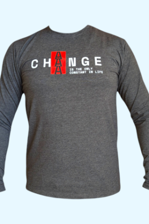 Grey & Green Slim Fit Full-Sleeve T-Shirt