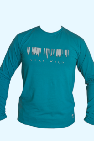 Grey & Green Slim Fit Full-Sleeve T-Shirt